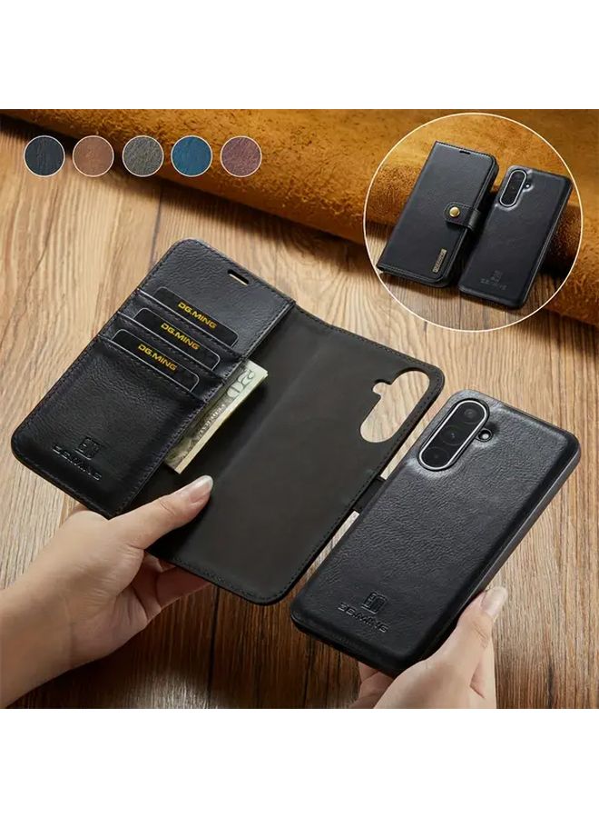 Blue Faux Leather Wallet Case For Samsung Galaxy A36 2 In 1 Flip Cover Phone Holder - Image 1